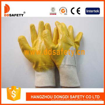 CE Yellow Nitrile Coated Work Gloves (DCN303)